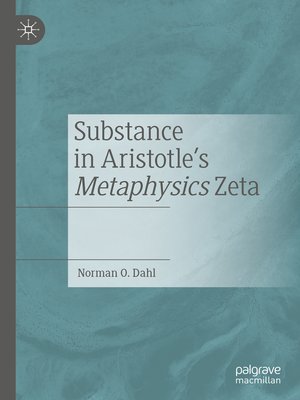 cover image of Substance in Aristotle's Metaphysics Zeta